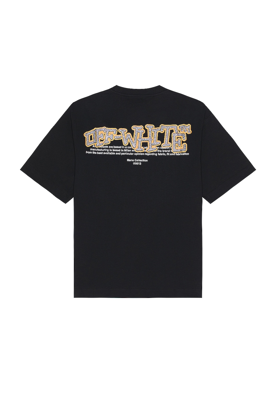 Image 1 of OFF-WHITE Glitz Carlos Over Short Sleeve T-Shirt in Black