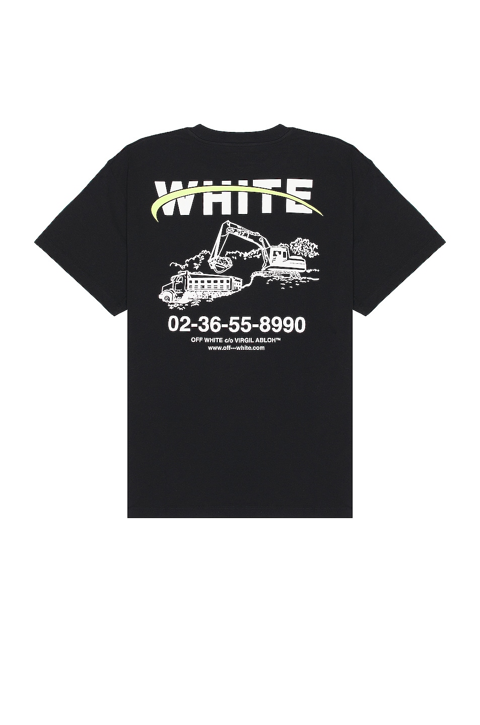 Image 1 of OFF-WHITE Industrial Over Short Sleeve T-Shirt in Black & White