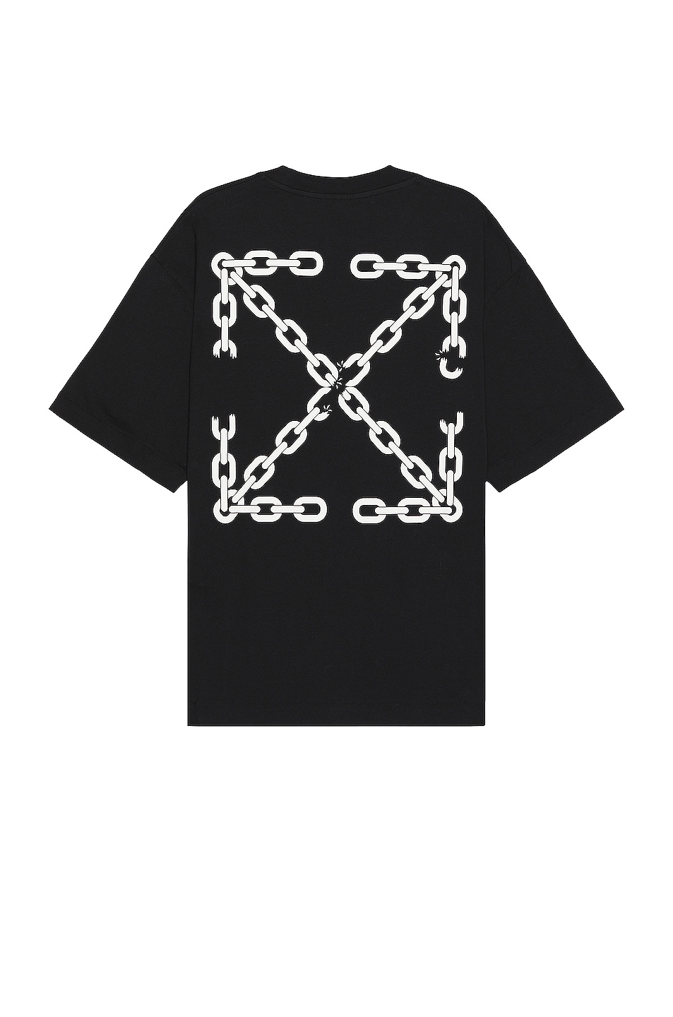 Image 1 of OFF-WHITE Chain Arrow Skate Short Sleeve T-Shirt in Black & White