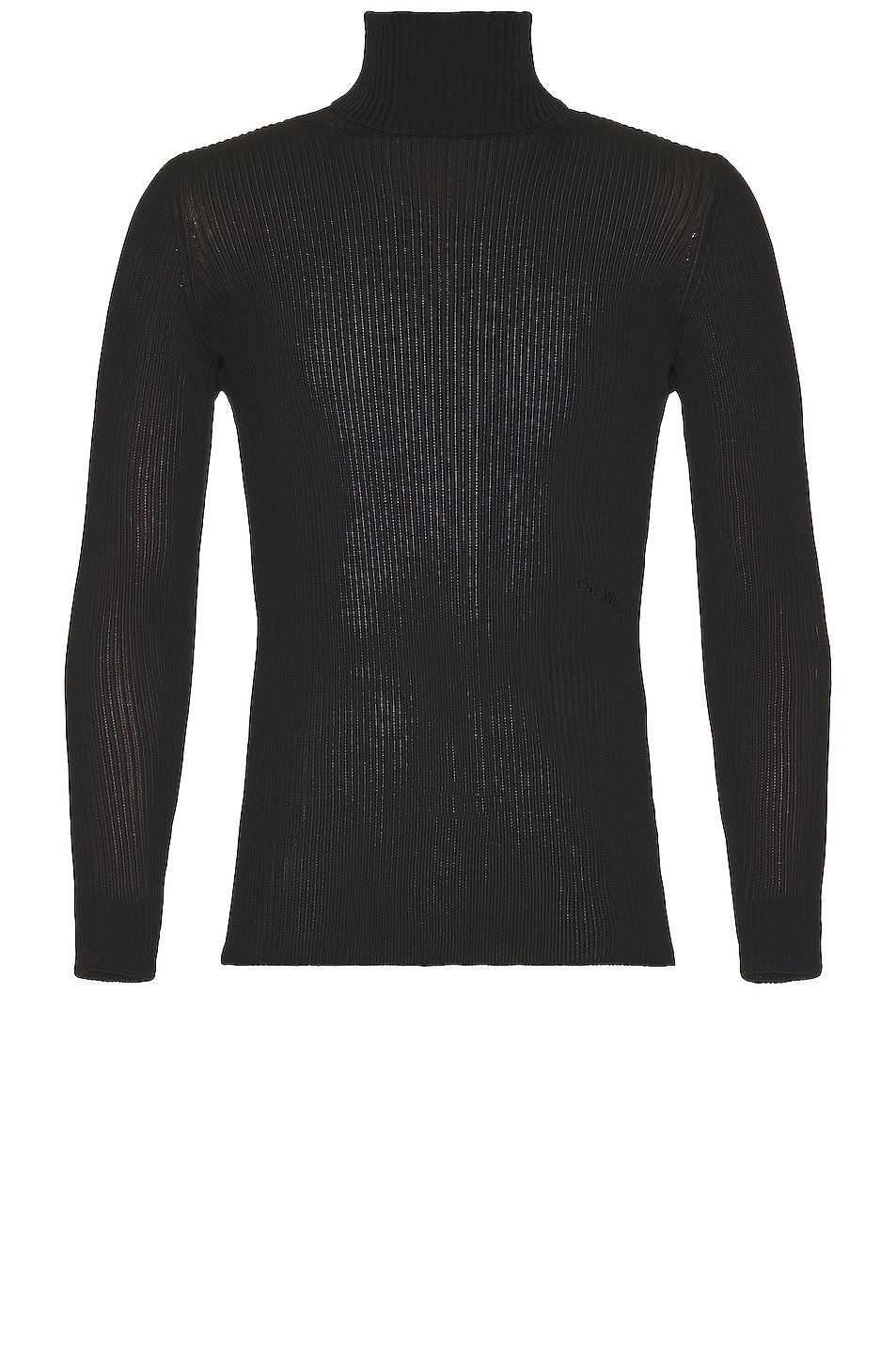 Image 1 of OFF-WHITE Helvet Fine Knit Turtleneck in Black