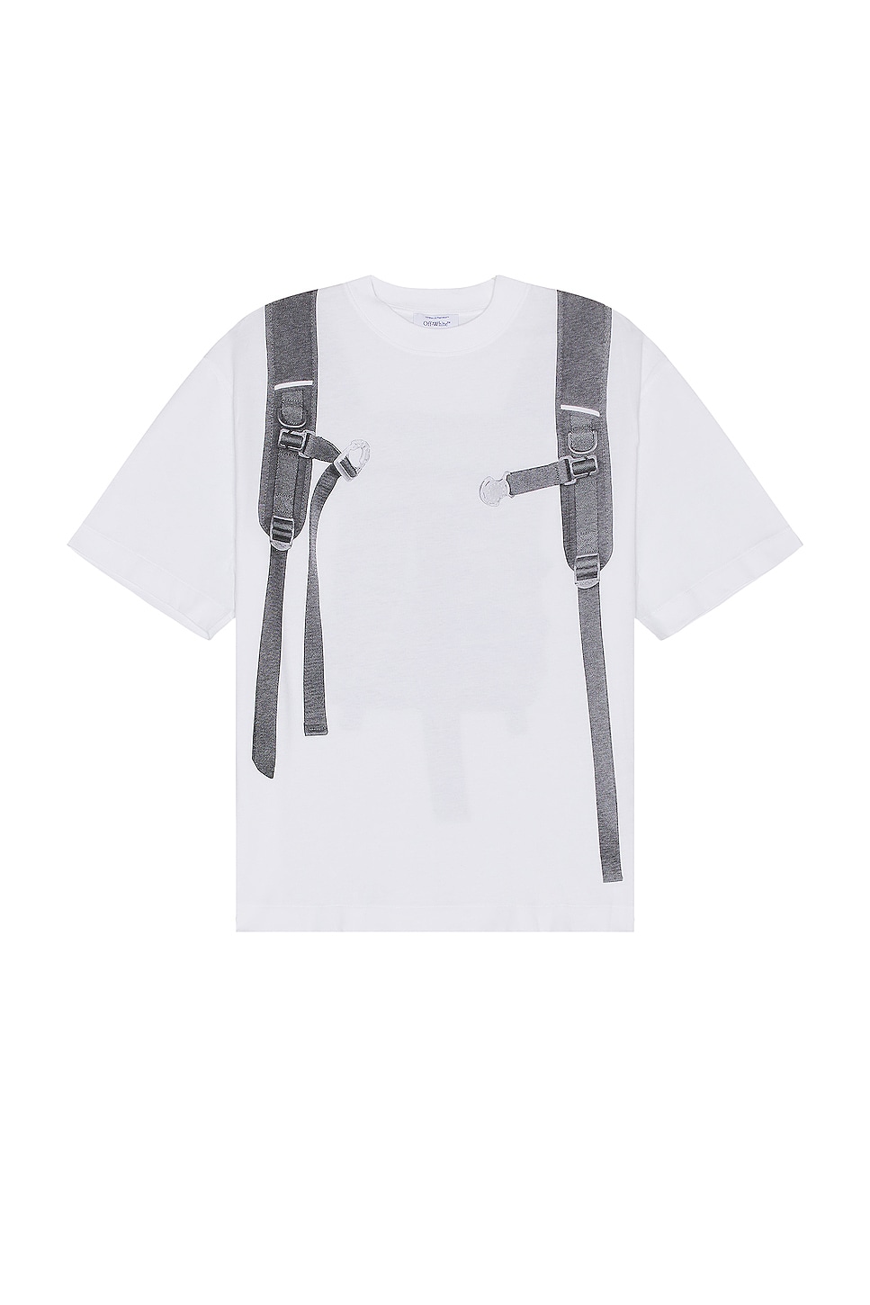 Image 1 of OFF-WHITE Backpack Skate Tee in White & Black
