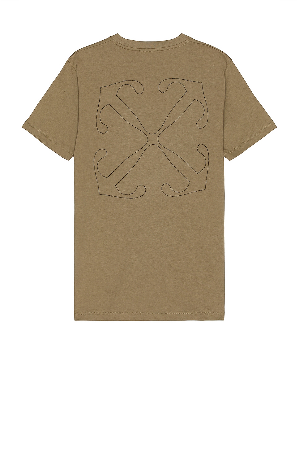 Image 1 of OFF-WHITE Off Stitch Slim Short Sleeve Tee in Beige