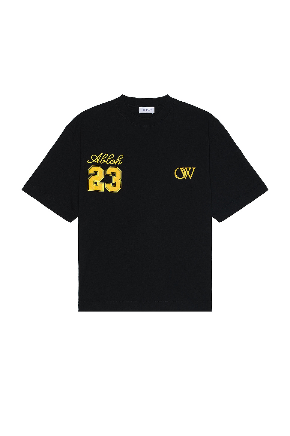 Image 1 of OFF-WHITE 23 Skate Tee in Black Gold Fusion