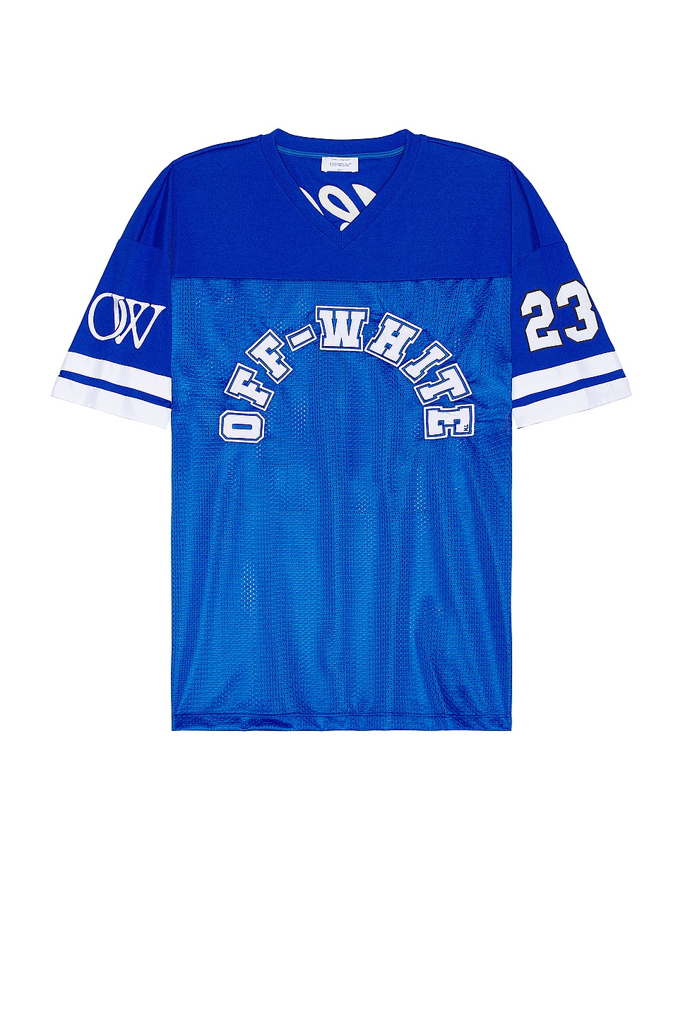 Image 1 of OFF-WHITE Football Mesh T-shirt in Nautical Blue & White