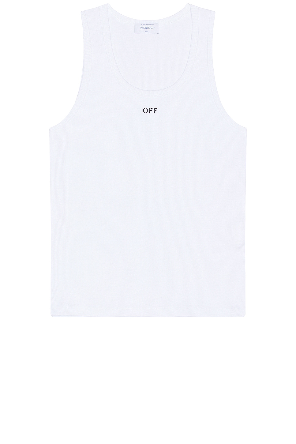 Image 1 of OFF-WHITE Stamp Tank Top in White & Black
