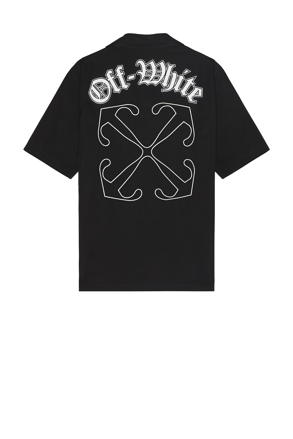 Image 1 of OFF-WHITE Gothic Arrow Poplin Bowling Shirt in Black