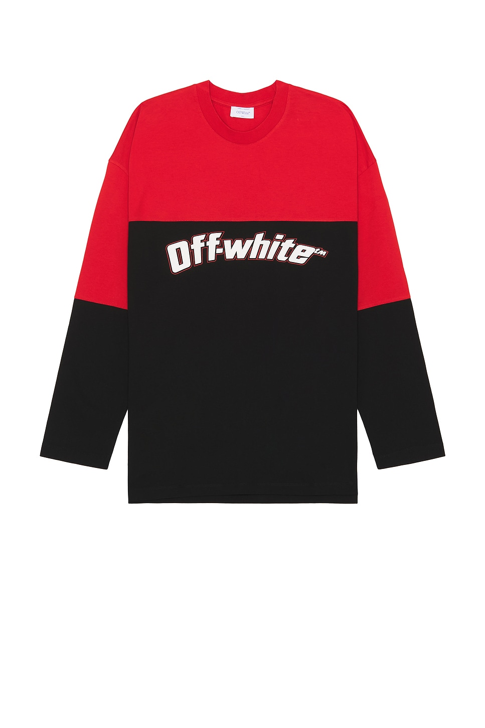 Image 1 of OFF-WHITE Half Arrow Wide Longsleeve Tee in Black & White