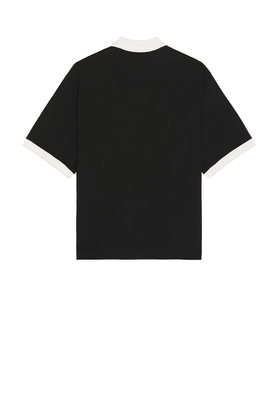 Shop Off-white College Short Sleeve Polo In Black