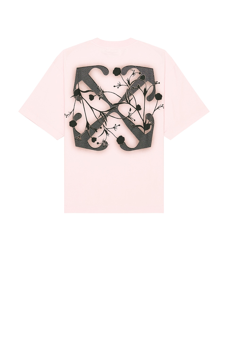 Off-white Flower Arrow Skate T-shirt In Pink