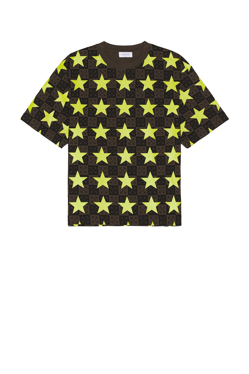 Image 1 of OFF-WHITE Stars All Over Skate Short Sleeve Tee in Green