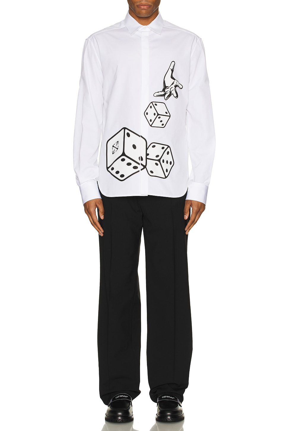 Image 1 of OFF-WHITE Dices Poplin Shirt in White