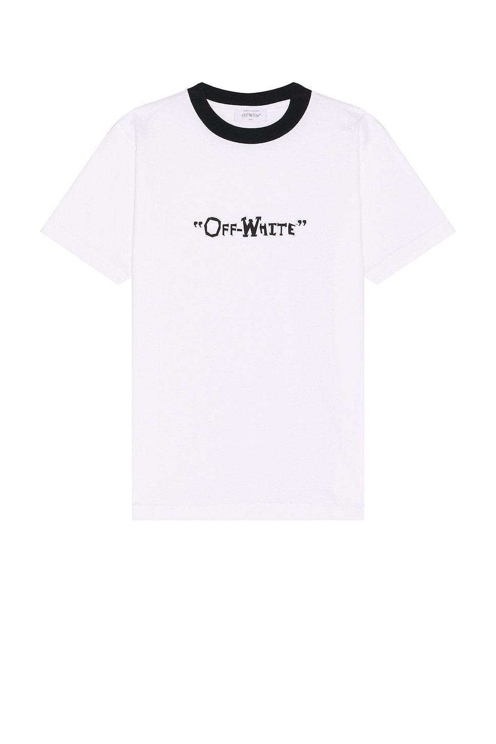 Off Quote Slim Short Sleeve Tee in White