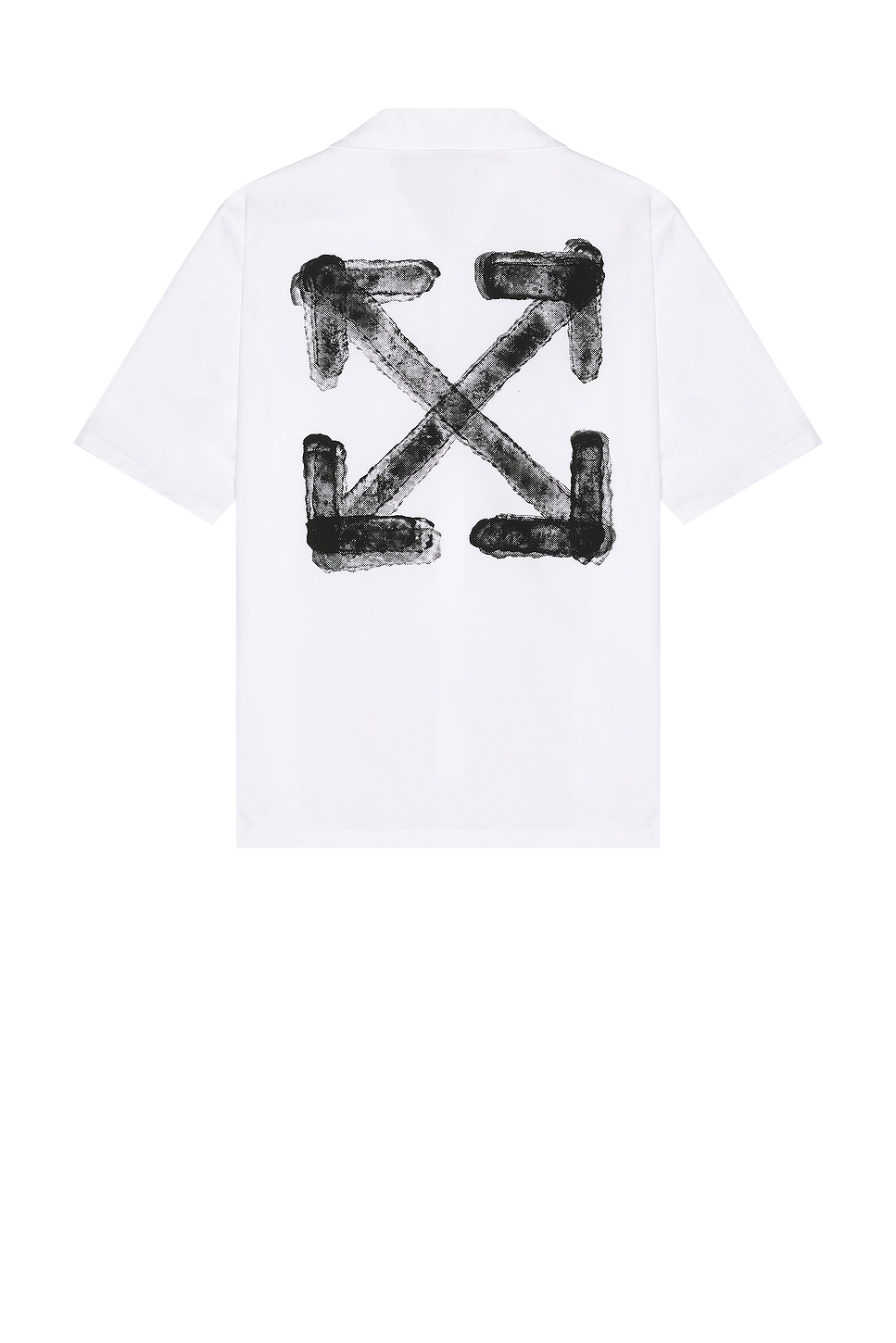 Spray Arrow Bowling Shirt in White