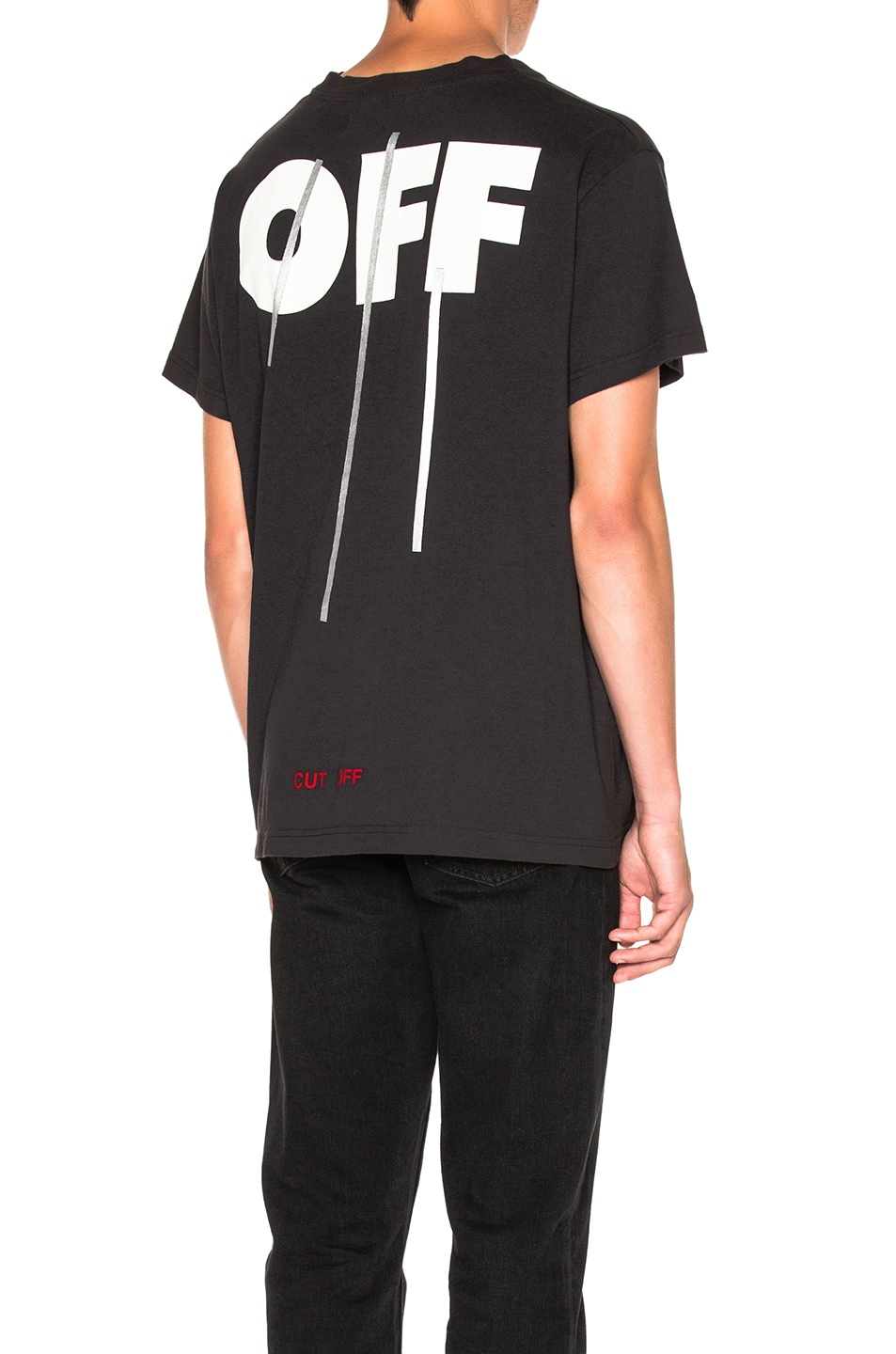 Image 1 of OFF-WHITE Silver Off Tee in Black Multi