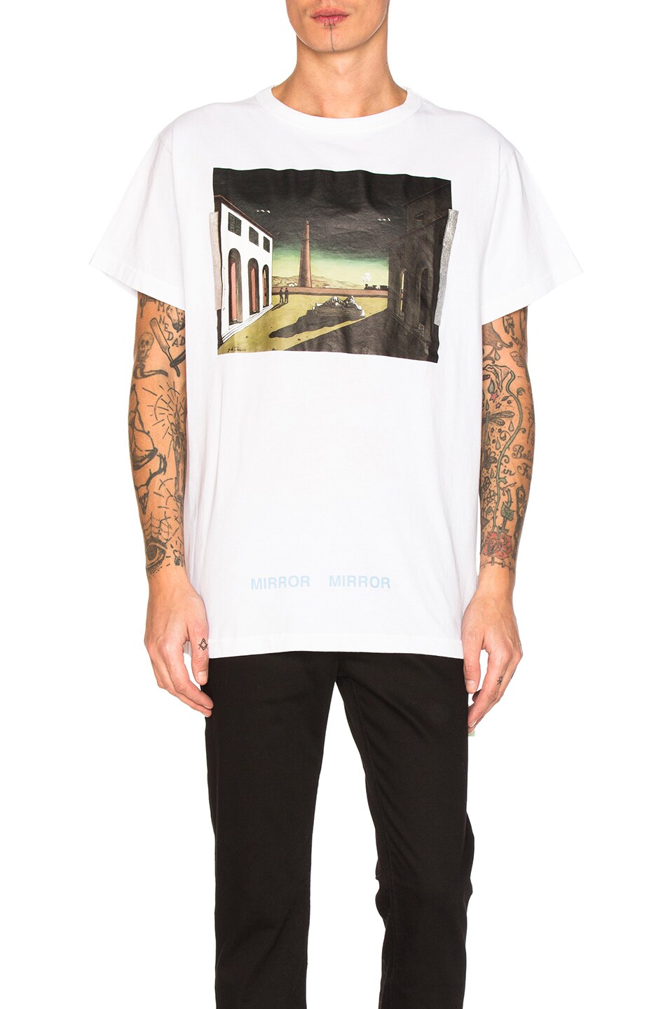Image 1 of OFF-WHITE Silver Chirico Tee in White & Multicolor