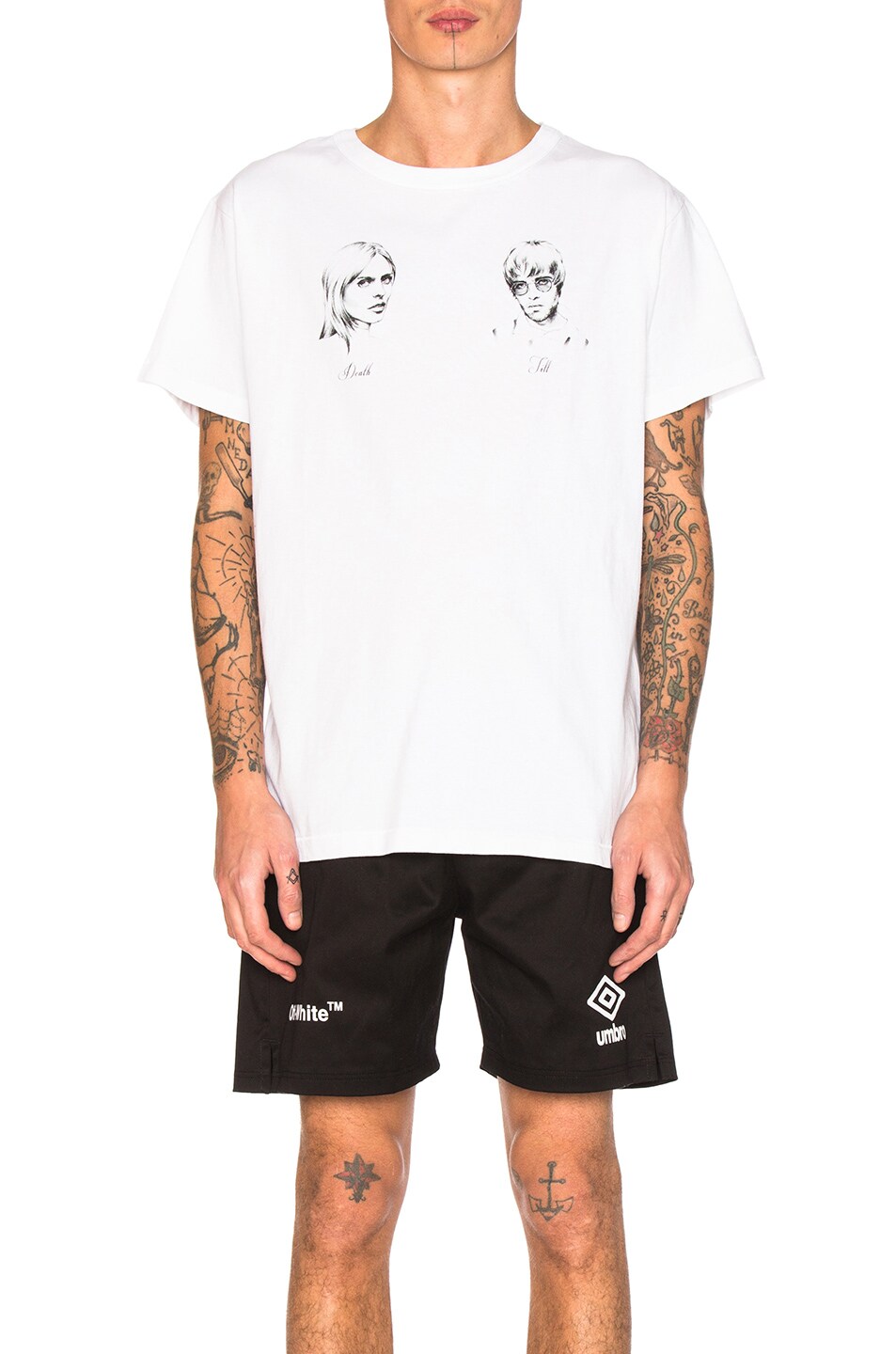 Image 1 of OFF-WHITE Till Death Tee in White & Medium Grey