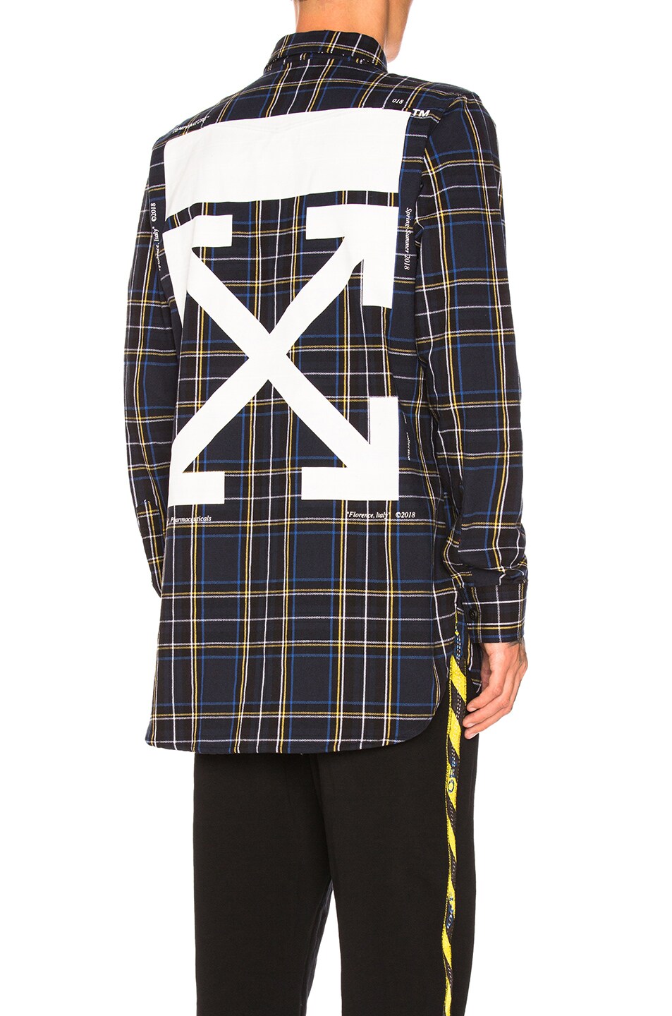 Image 1 of OFF-WHITE All Over Check Shirt in Blue