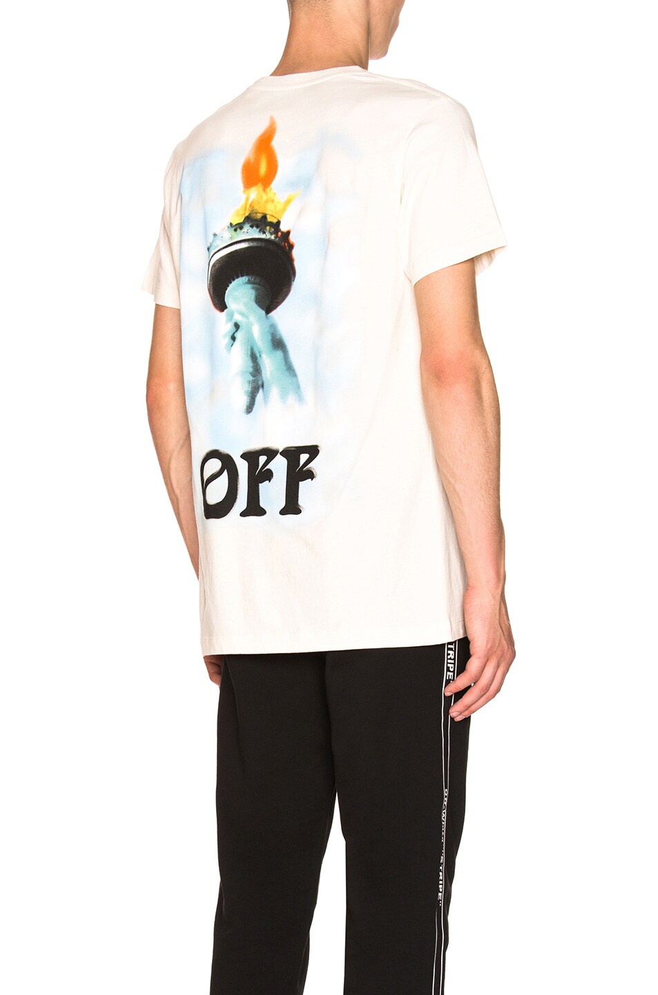 Image 1 of OFF-WHITE Liberty Slim Tee in White & Black
