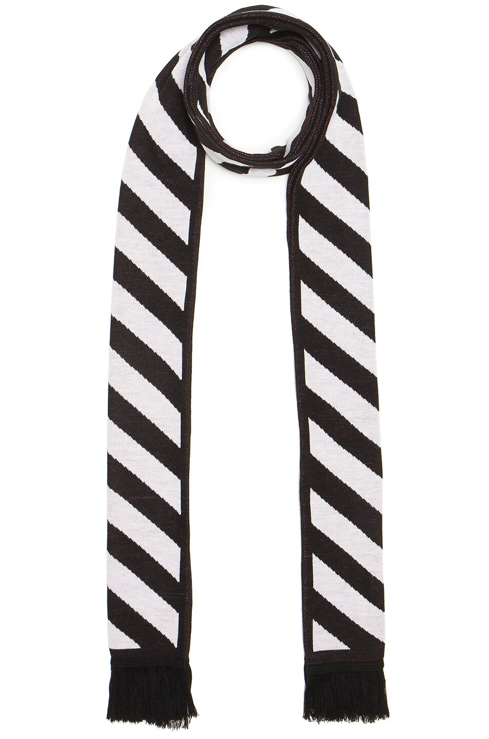 Image 1 of OFF-WHITE Diagonals & Arrows Big Scarf in Black & White