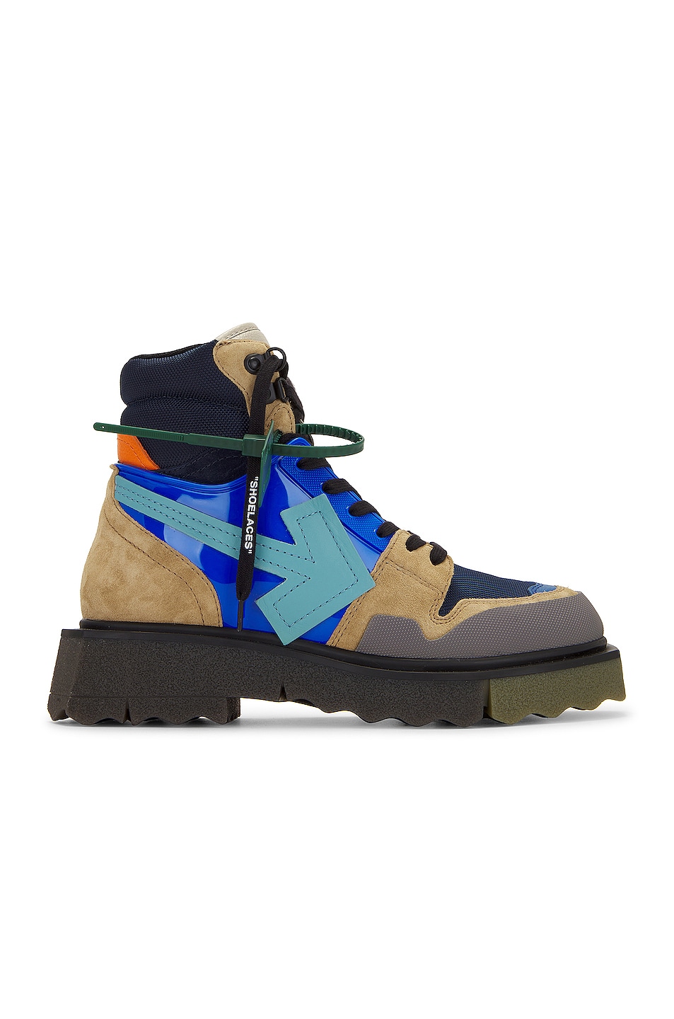 Image 1 of OFF-WHITE Hiking Sponge Sneakerboots in Turquoise Army Green