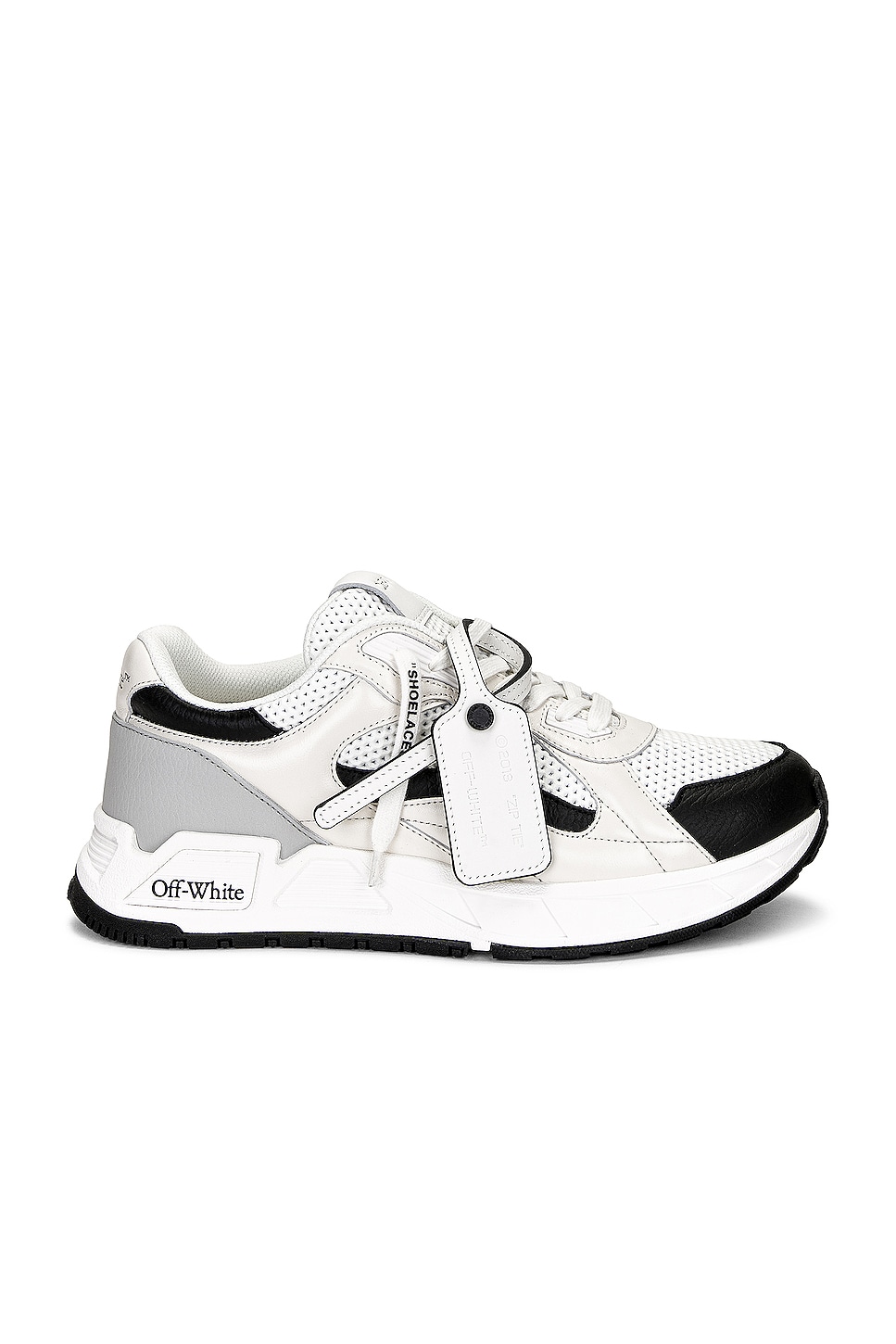 Image 1 of OFF-WHITE Runner B Sneaker in White & Black