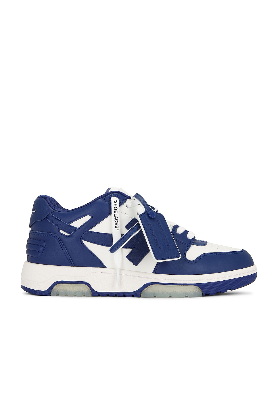 Image 1 of OFF-WHITE Out Of Office Sneaker In White & Dusty Blue in White & Dusty Blue