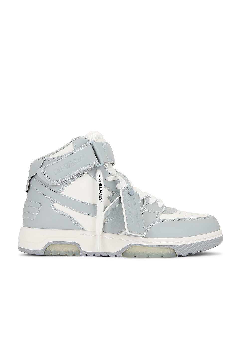 Image 1 of OFF-WHITE Out Of Office Mid Top Sneaker in White & Grey