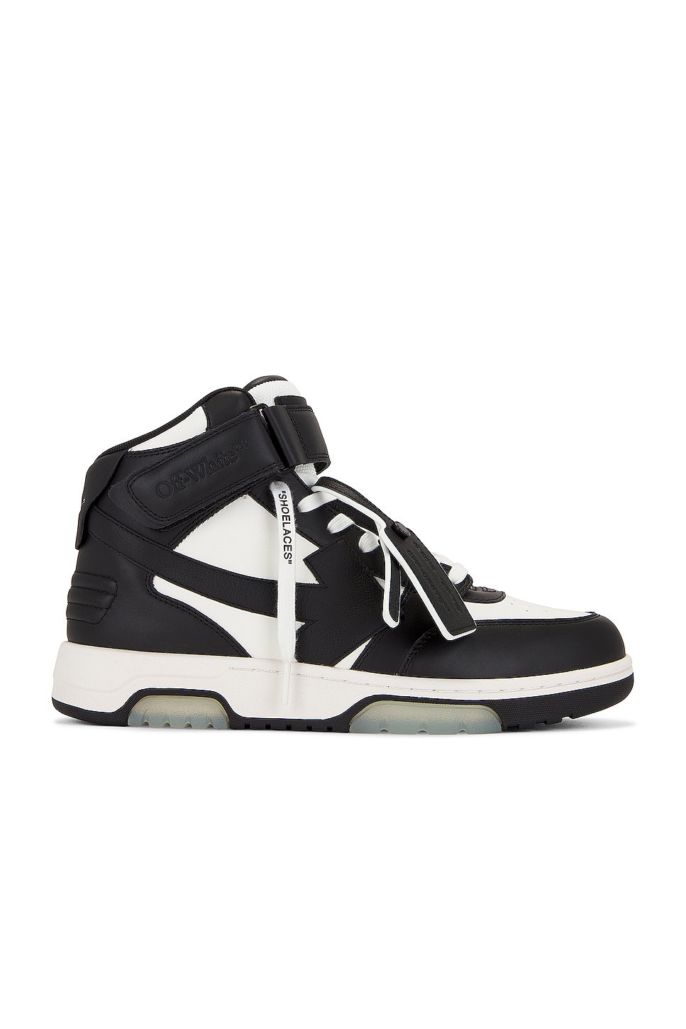 Image 1 of OFF-WHITE Out Of Office Mid Top Sneaker in White & Black