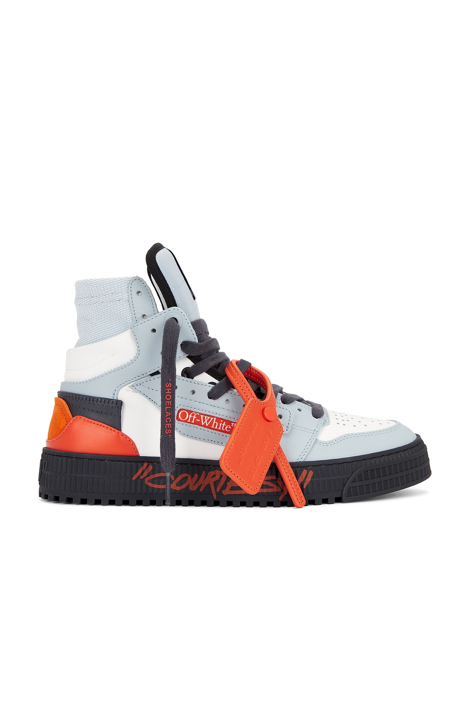 Image 1 of OFF-WHITE 3.0 Off Court Courtesy Sneaker in Light Blue & Orange