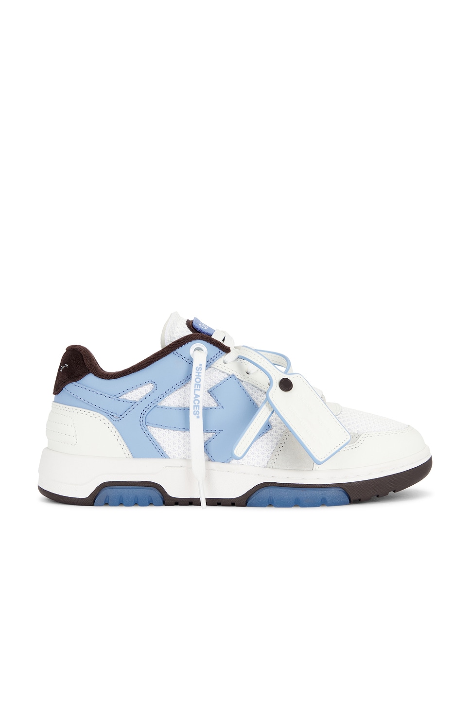 Image 1 of OFF-WHITE Slim Out Of Office Sneaker in Dusty Blue & White