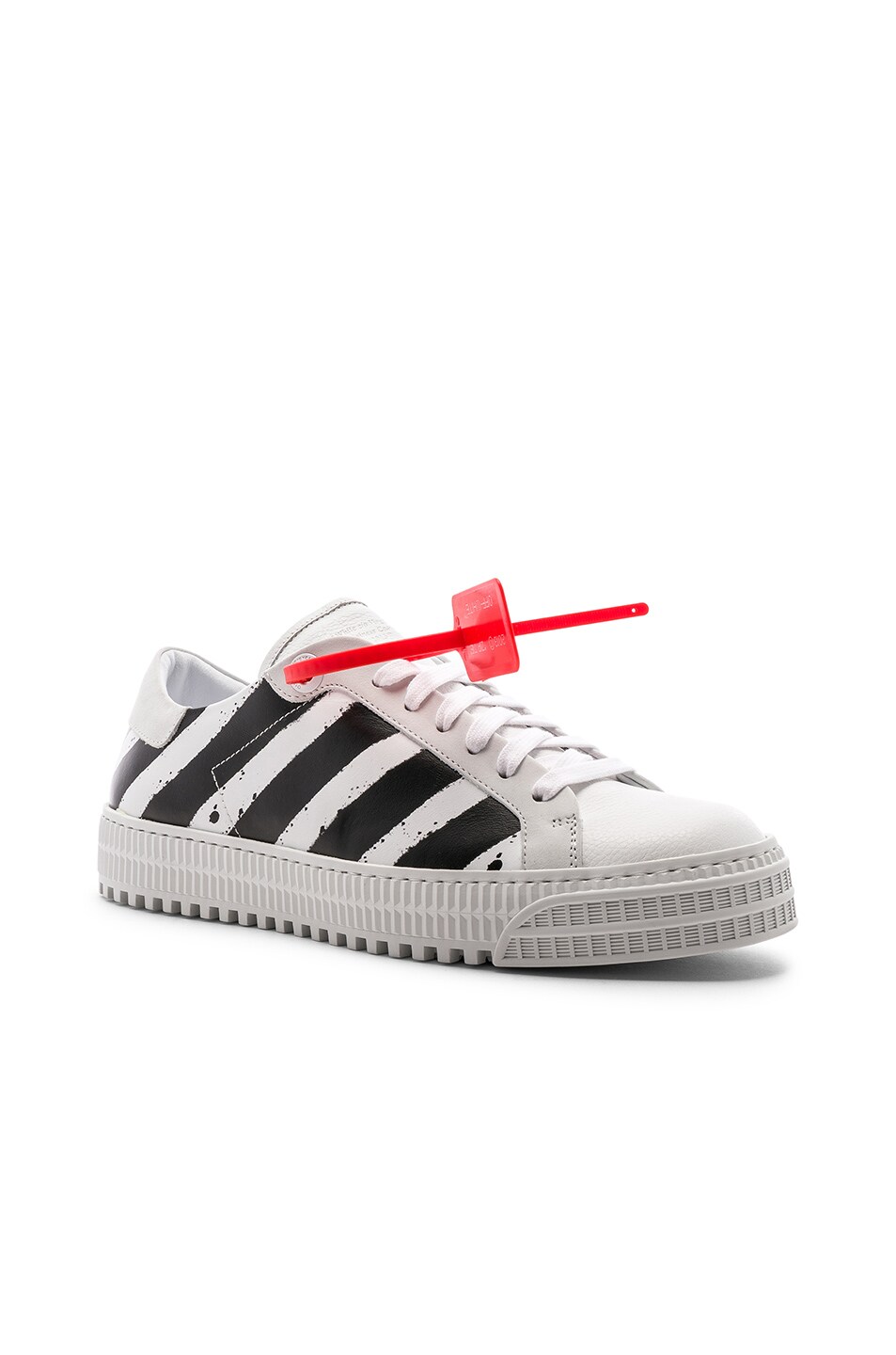 Image 1 of OFF-WHITE 3.0 Diagonal Sneakers in White & Black