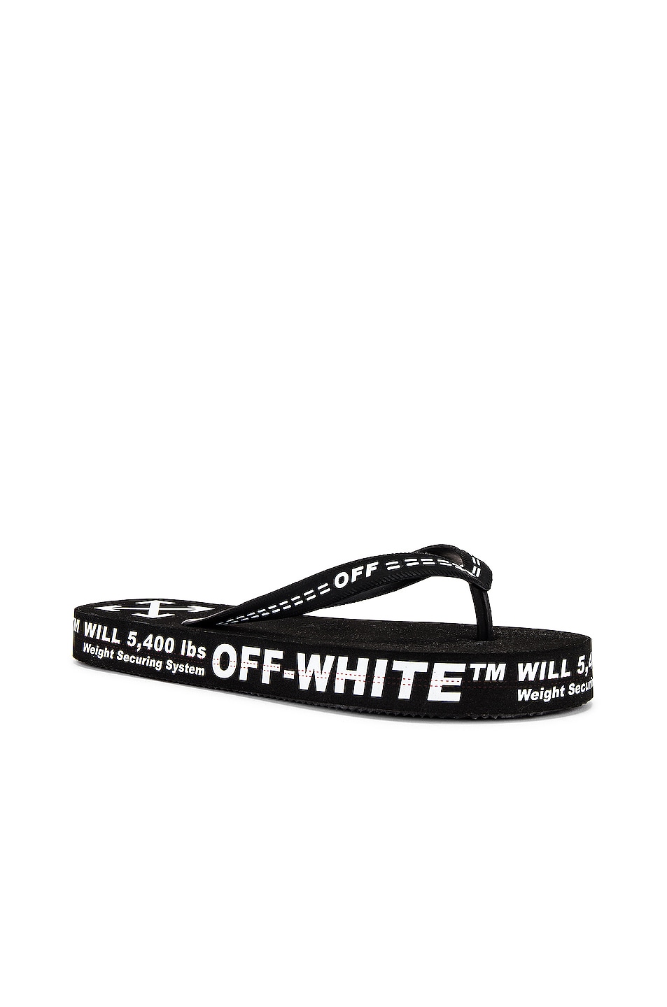 Image 1 of OFF-WHITE Flip Flop in Black