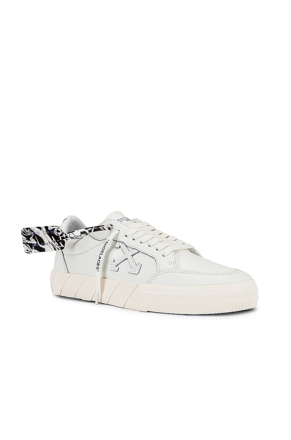 Image 1 of OFF-WHITE Low Vulcanized Sneaker in White & White