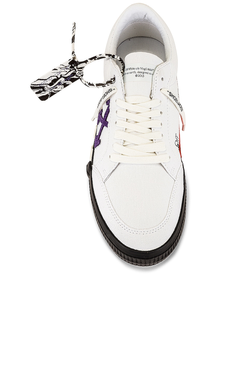 off white sneaker purple