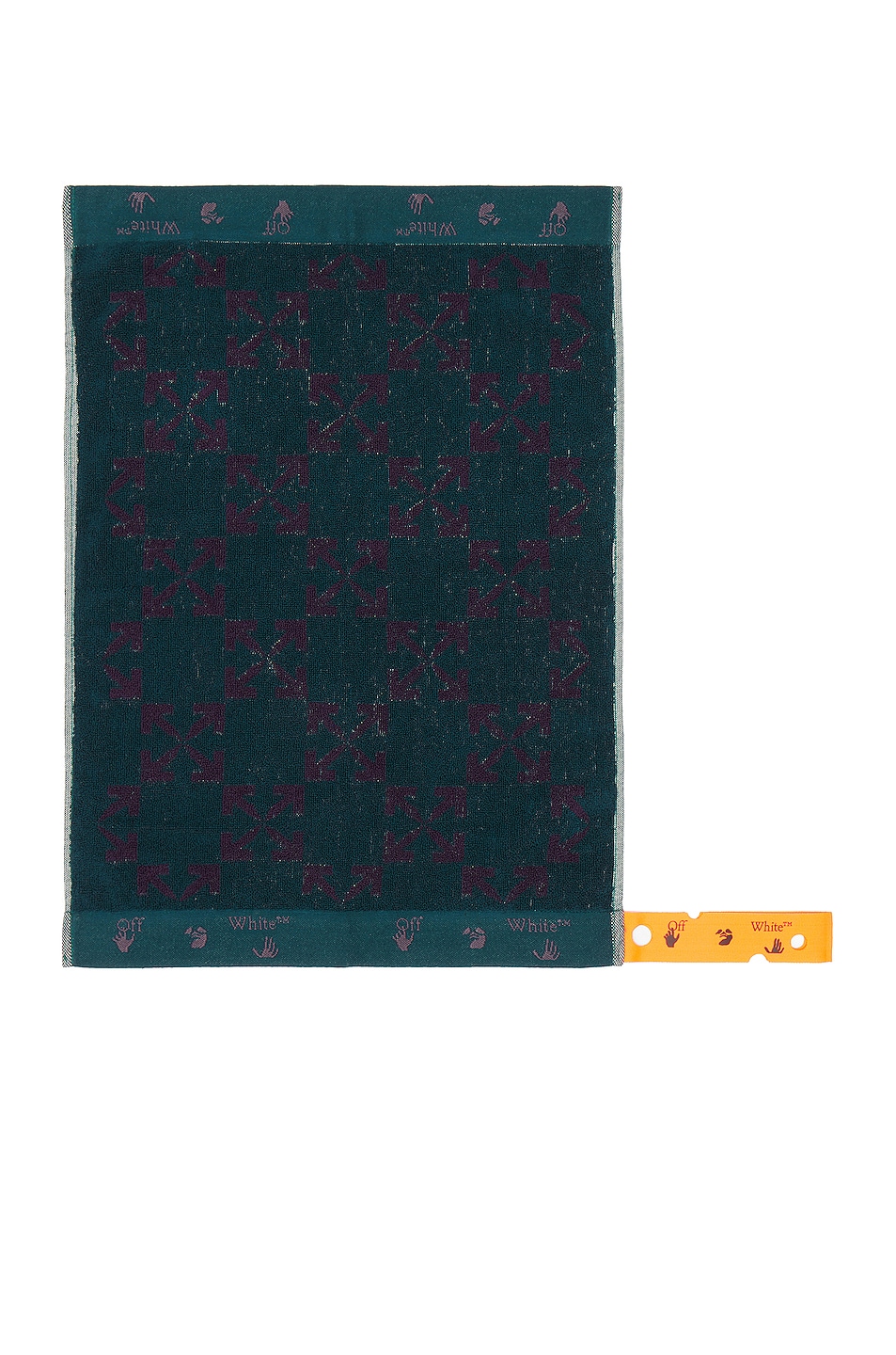 Image 1 of OFF-WHITE Arrow Pattern Towel Set in Dark Irish Aubergine