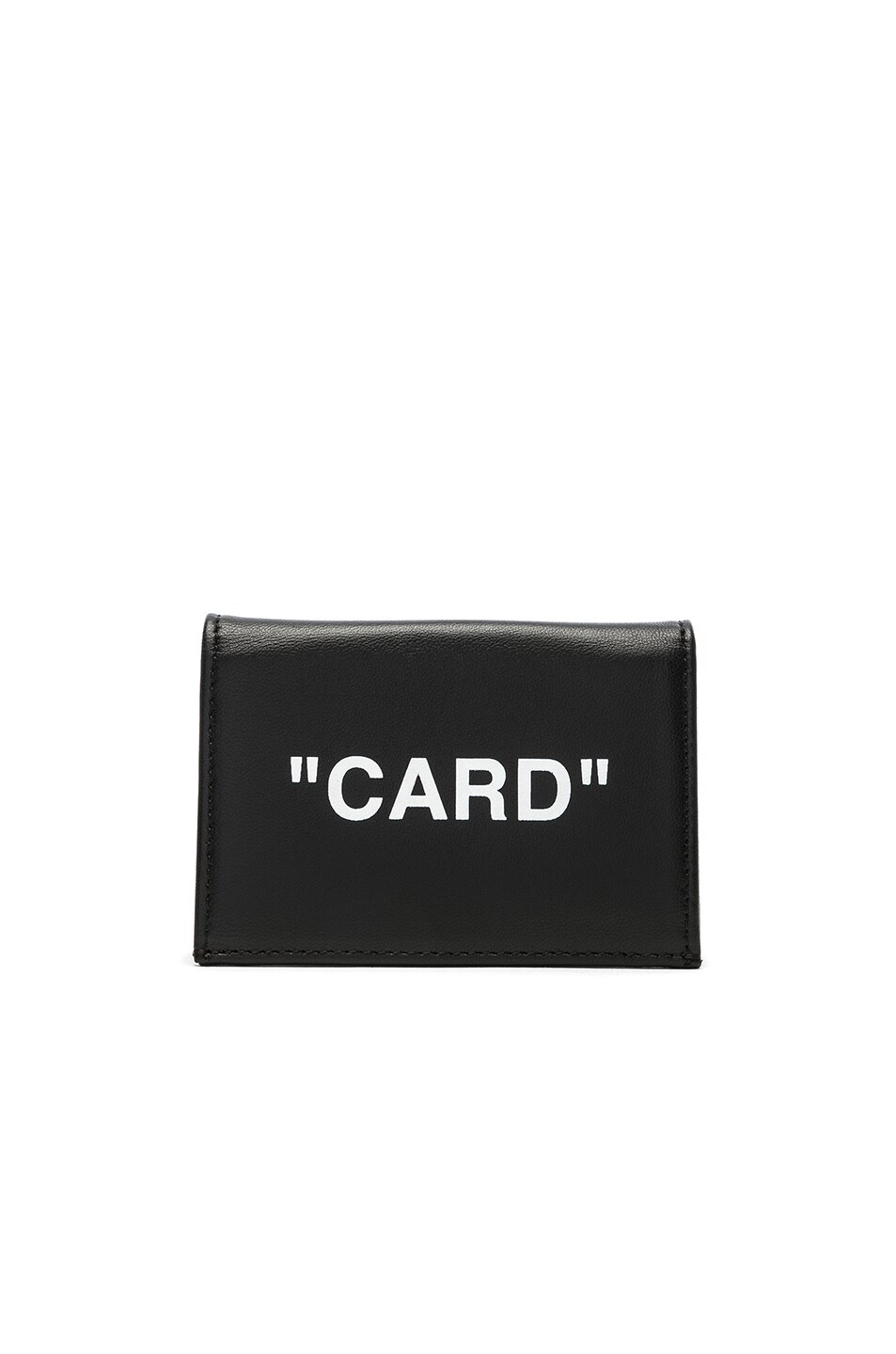 Image 1 of OFF-WHITE Small Flap Card Case in Black & White