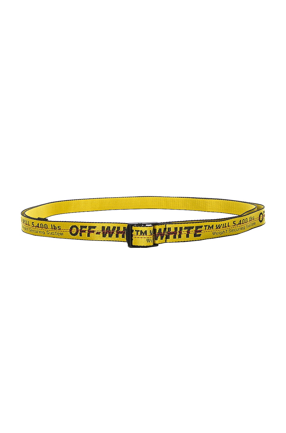 OFF-WHITE Mini Industrial Belt in Yellow & Black | FWRD