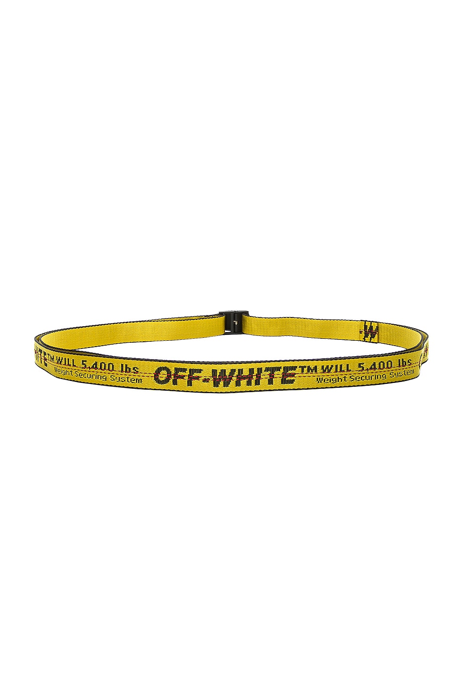 OFF-WHITE INDUSTRIAL EMBROIDERED CANVAS BELT, YELLOW | ModeSens