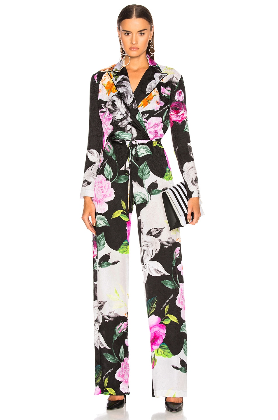 Image 1 of OFF-WHITE Floral Coulisse Jumpsuit in Multicolor