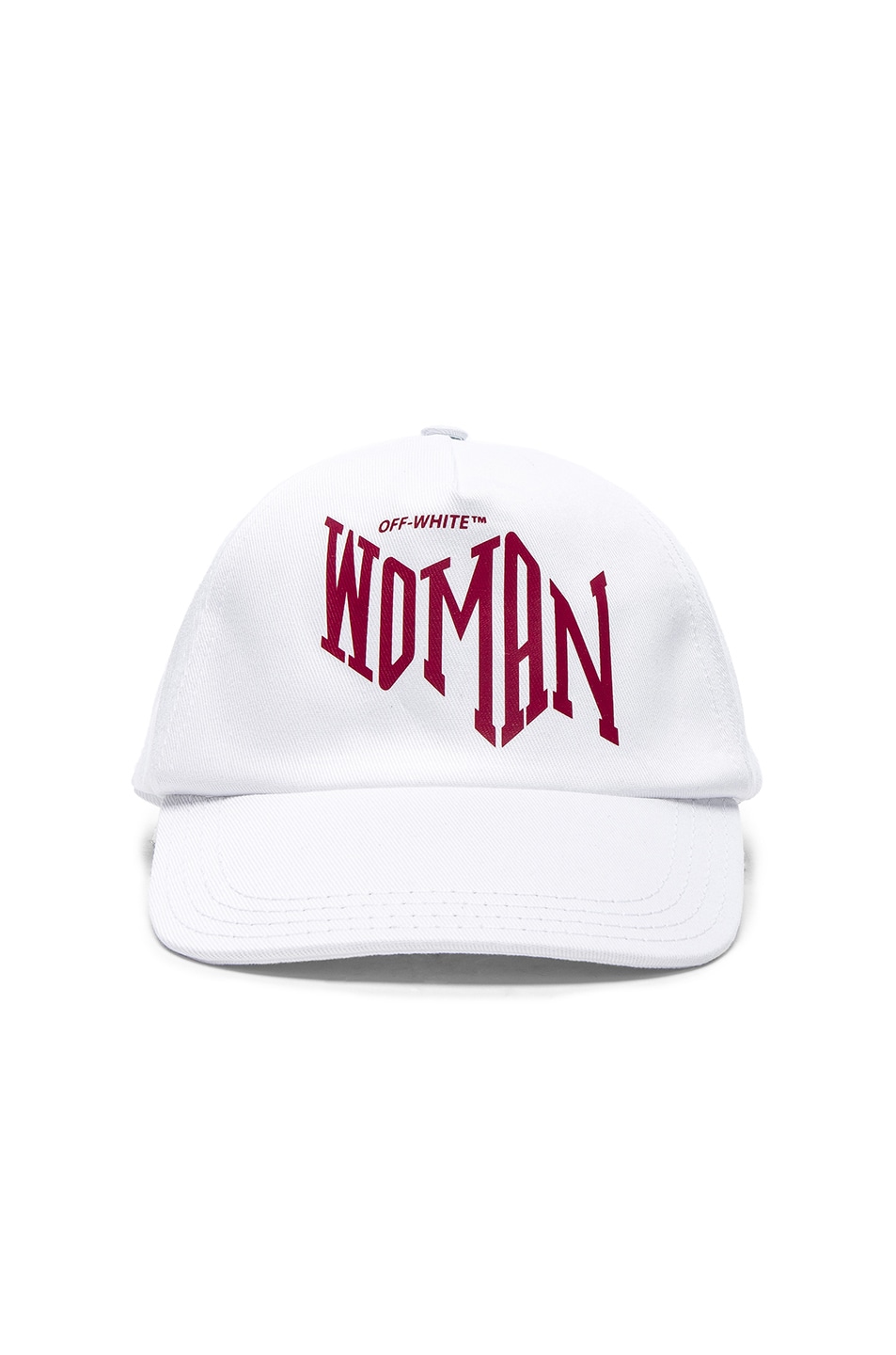 Image 1 of OFF-WHITE Woman Baseball Cap in White & Bordeaux