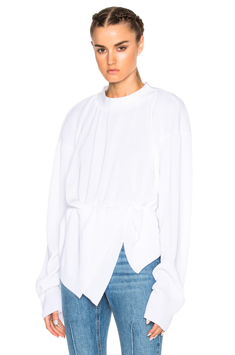 Image 1 of OFF-WHITE Small Pleats Sweater in White