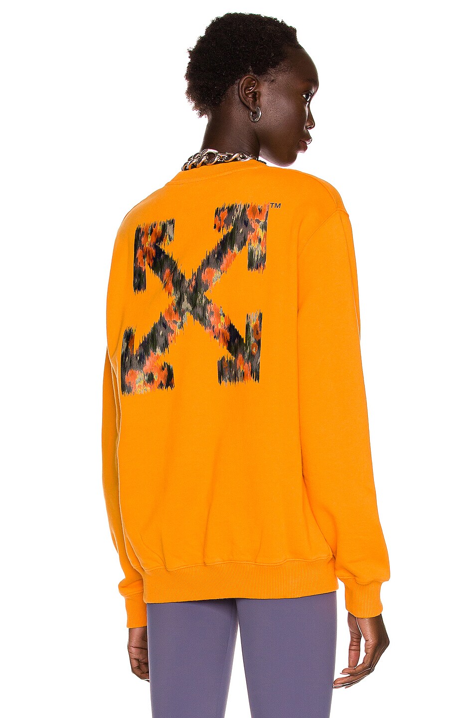 Image 1 of OFF-WHITE Arrows Crewneck Sweatshirt in Orange Multi