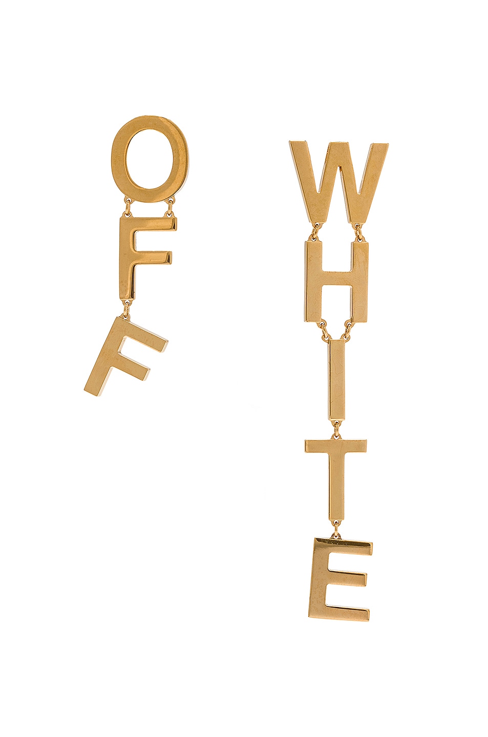 Image 1 of OFF-WHITE Logo Earrings in Gold