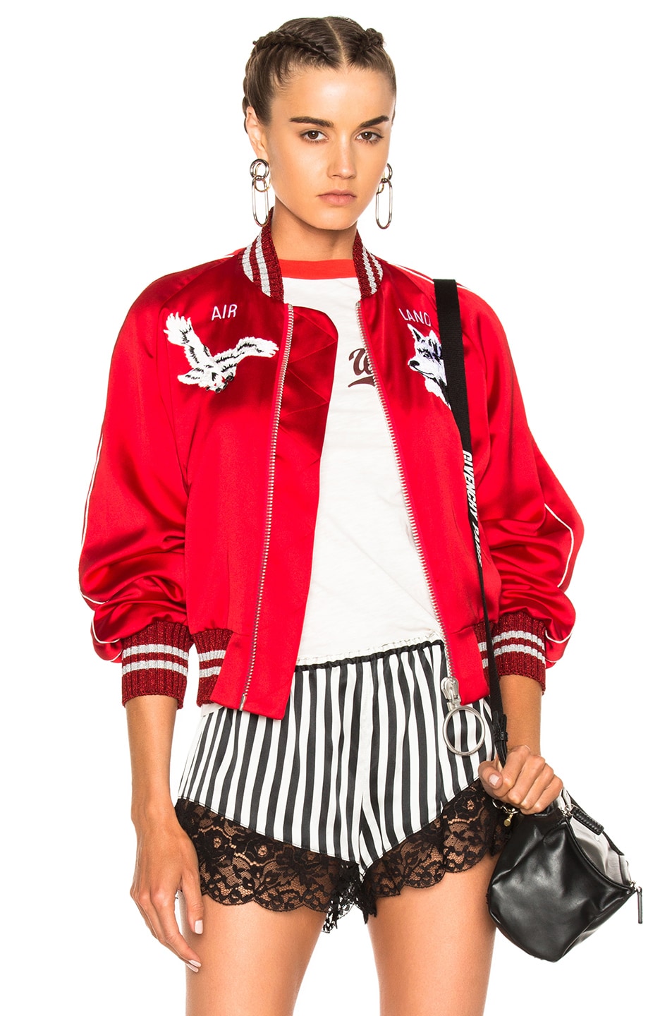 Image 1 of OFF-WHITE Greenland Bomber Jacket in Red & Multicolor