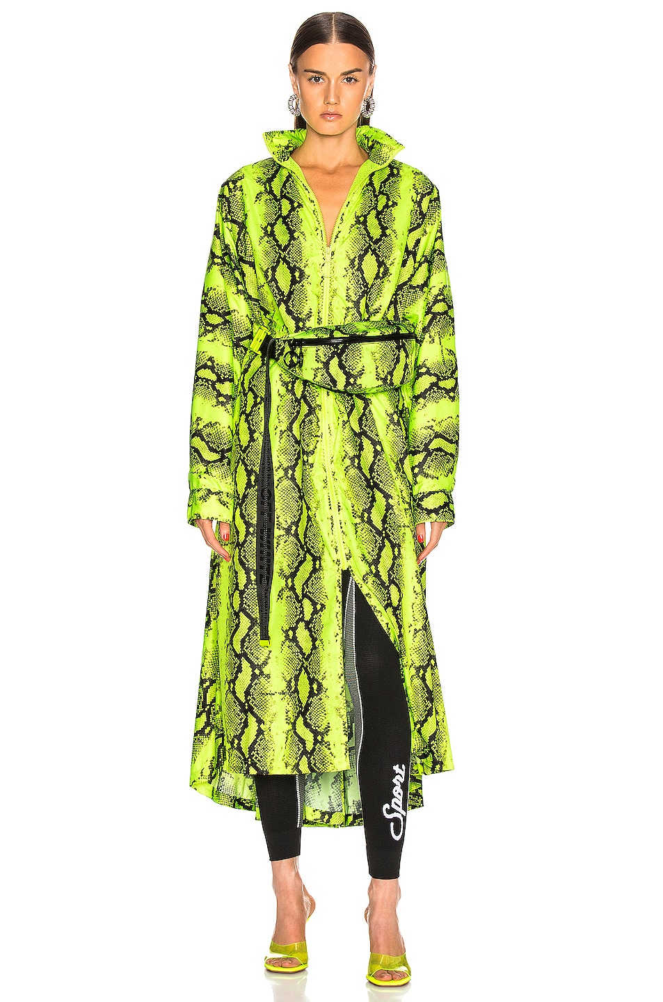 Image 1 of OFF-WHITE Python Rainy Coat in Fluo Yellow