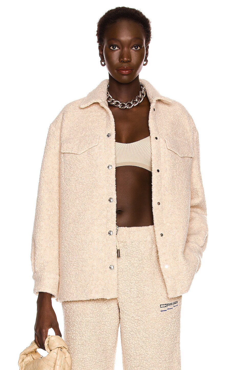 Image 1 of OFF-WHITE Teddy Shirt Jacket in Beige