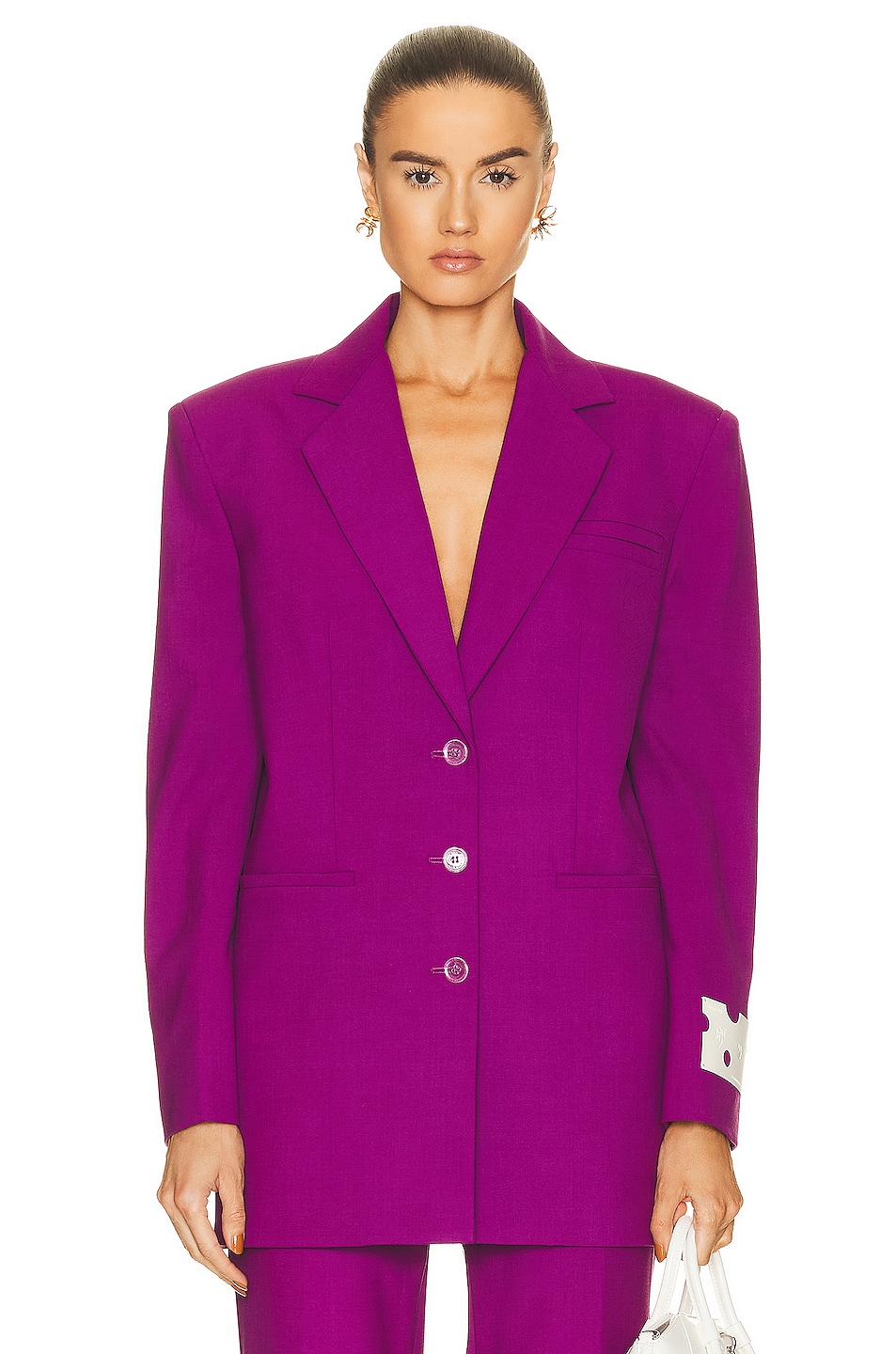 Image 1 of OFF-WHITE Tomboy Formal Jacket in Fuchsia