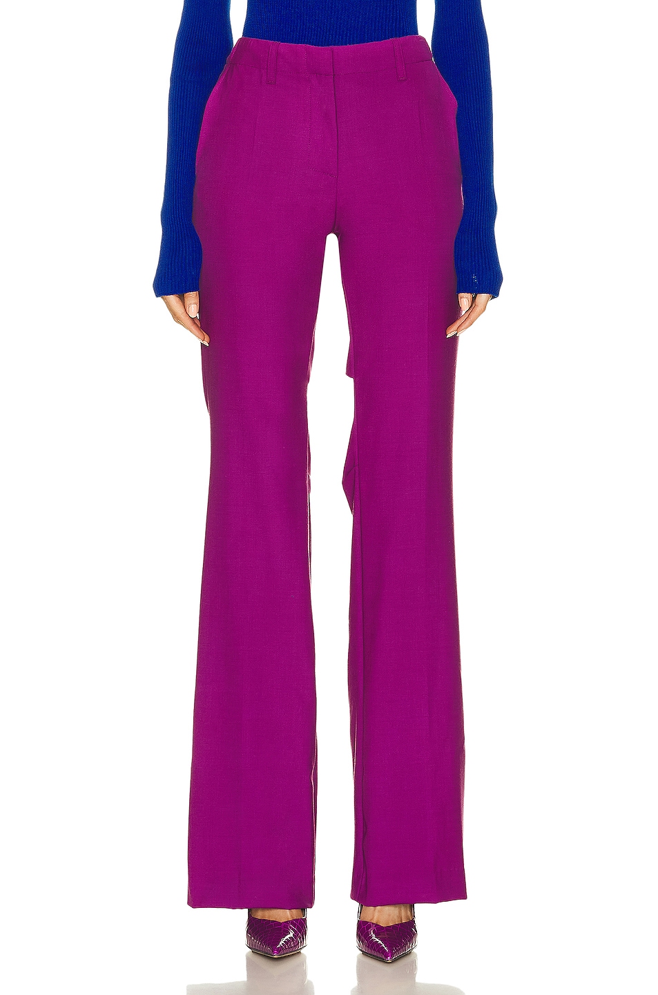 Image 1 of OFF-WHITE Wide Leg Pant in Fuchsia