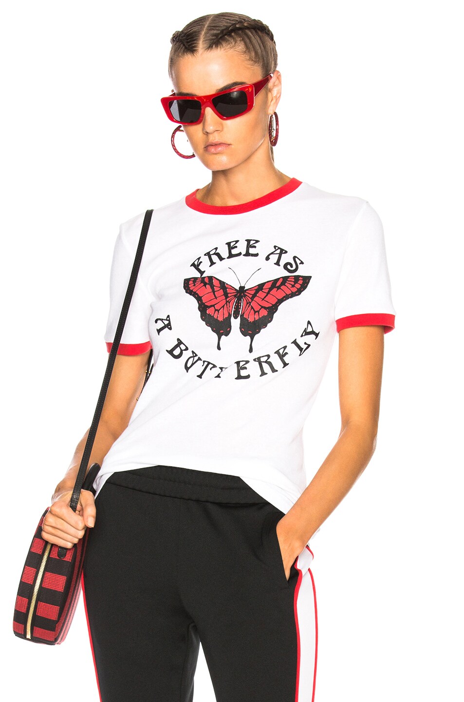Image 1 of OFF-WHITE Butterfly Tiny Tee in White & Red