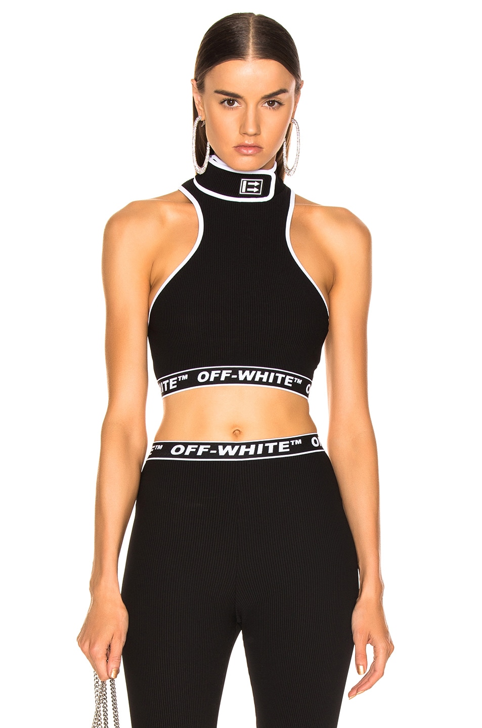 Image 1 of OFF-WHITE Cannette Turtleneck Top in Black